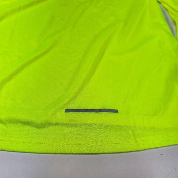 Nike Dry-Fit Miler Longsleeve Running Training Gym Shirt Men's Yellow CU0318-702 - Picture 2 of 4